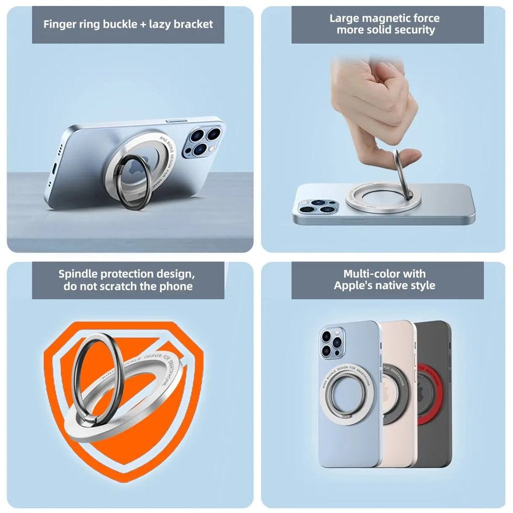 VibeRing MagSafe – Anillo Soporte Magnético Premium para iPhone