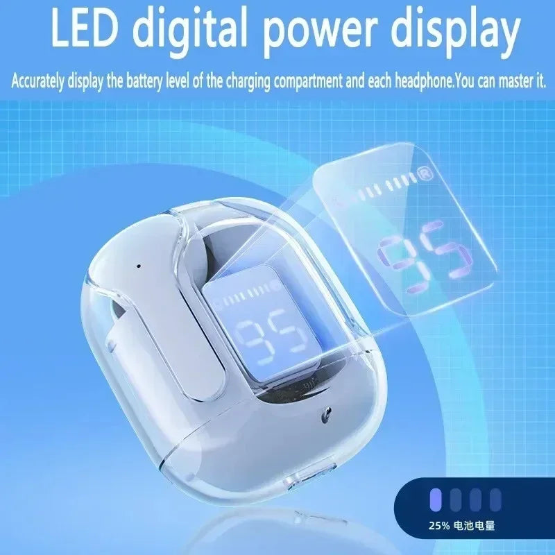 AuraPods Transparent Pro – Audífonos de Diseño Futurista & Sonido HiFi