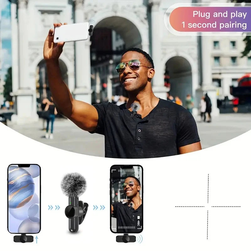 VibeMic Pro – Micrófono Inalámbrico Lavalier con Cancelación de Ruido