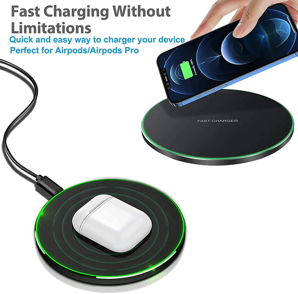 VibeCharge Pro 50W – Almohadilla de Carga Inalámbrica Ultra Rápida