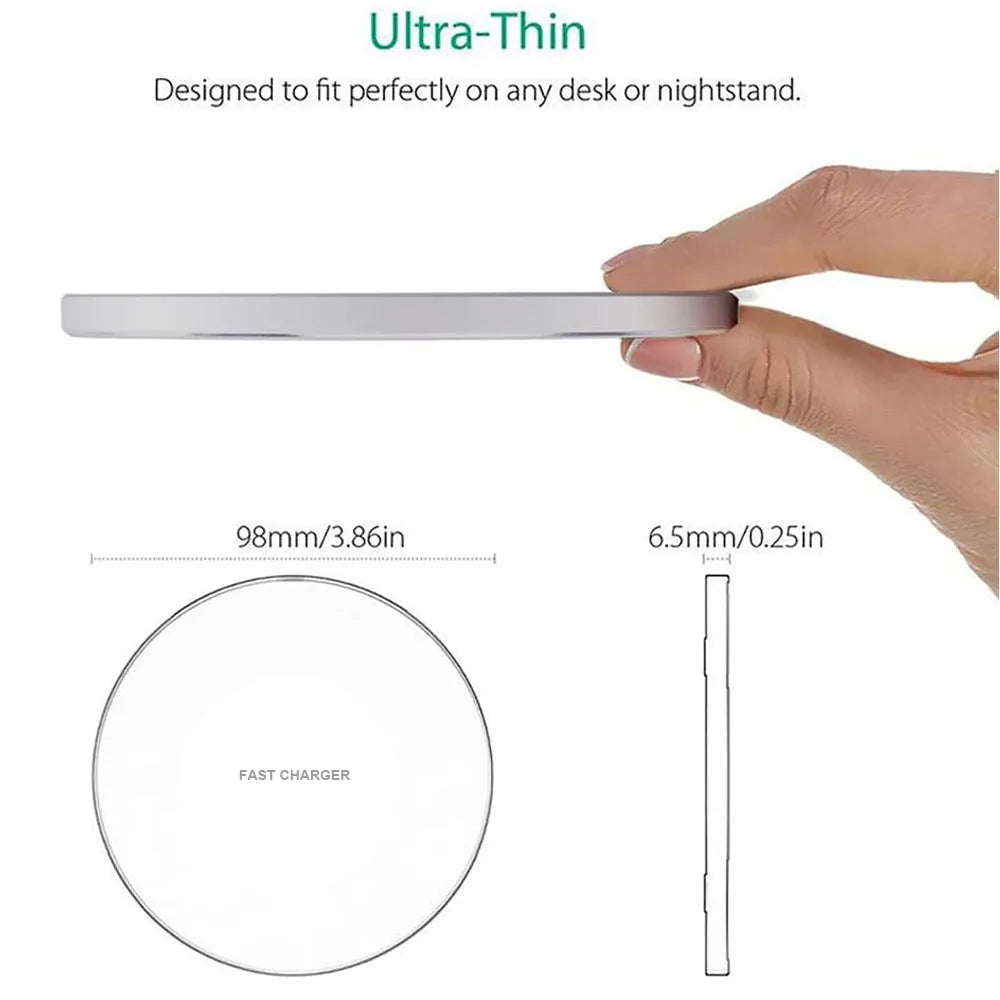 VibeCharge Pro 50W – Almohadilla de Carga Inalámbrica Ultra Rápida