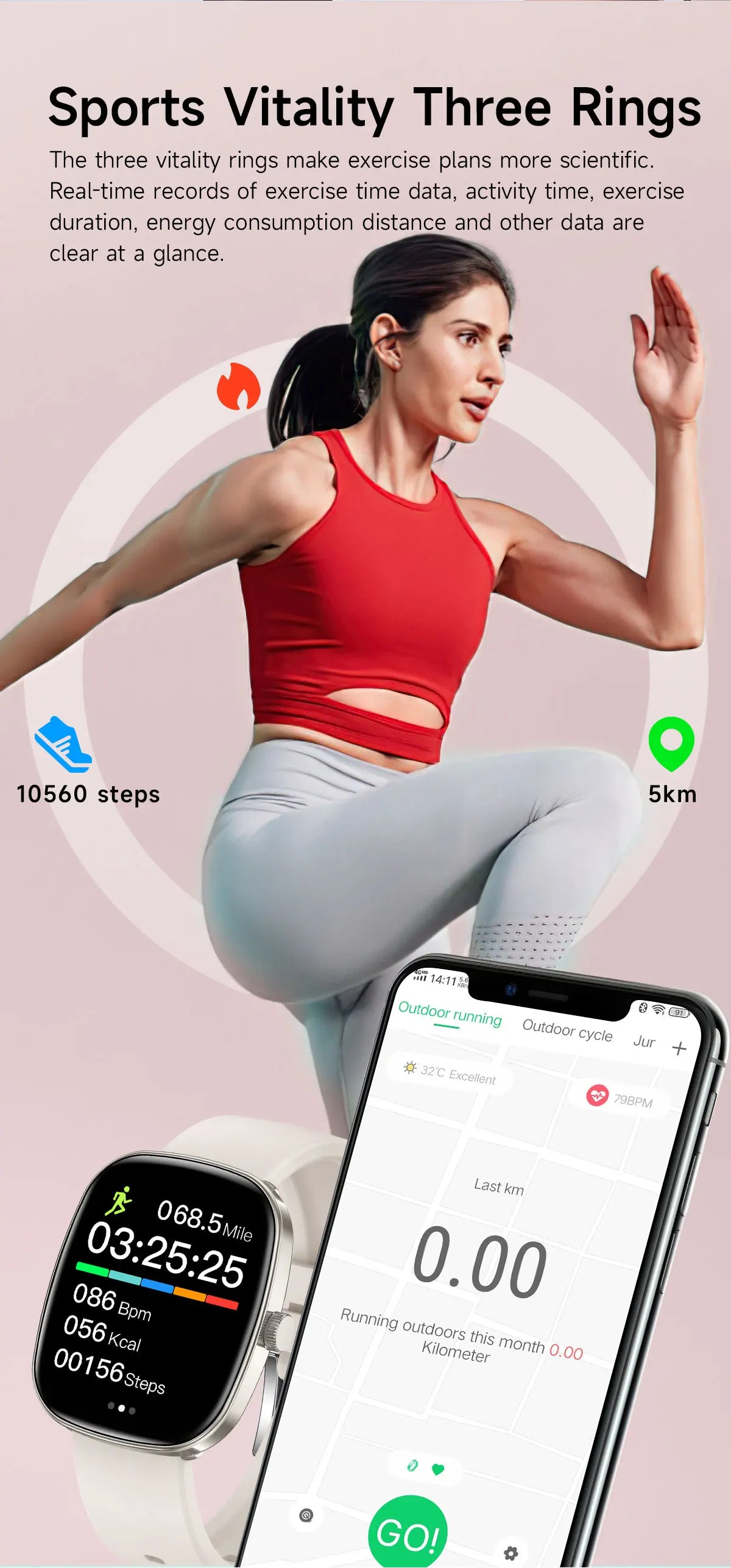 NovaPulse 1.44 – Reloj Inteligente de Salud & Conectividad Diaria