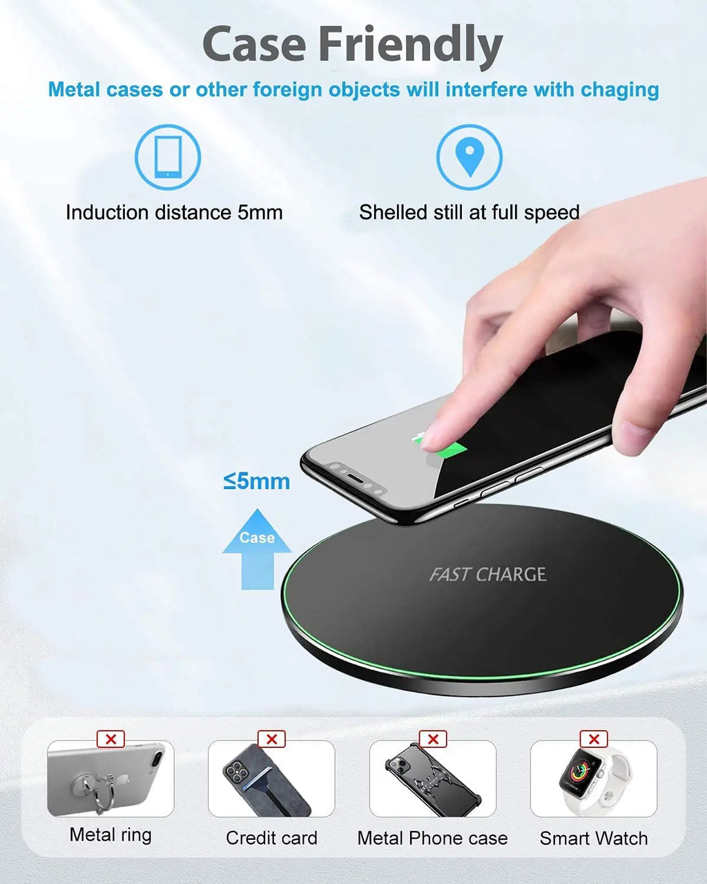 VibeCharge Pro 50W – Almohadilla de Carga Inalámbrica Ultra Rápida